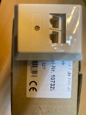 4 x Telefondose Western RJ45, ISDN UAE 8(8), AP, neu