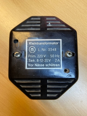 Klingeltafo / Kleintransformator, retro für Sammler/Bastler,