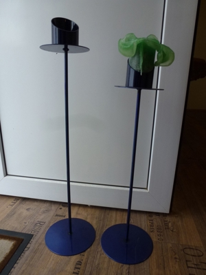 2 Metall Kerzenständer
