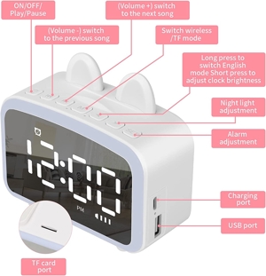 Digitaler Wecker USB Ladeanschluss NEU Bild 3
