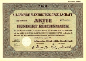 20 Historische Wertpapiere Dt. Reich Aktien 1906-1943 Bild 2