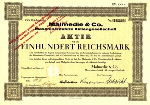 20 Historische Wertpapiere Dt. Reich Aktien 1906-1943 Bild 9