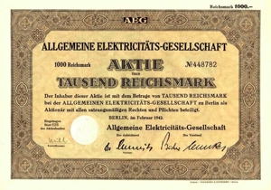 20 Historische Wertpapiere Dt. Reich Aktien 1906-1943 Bild 4
