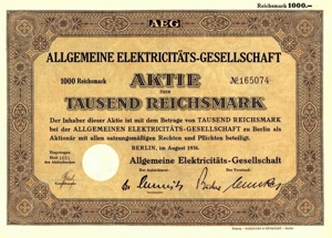 20 Historische Wertpapiere Dt. Reich Aktien 1906-1943 Bild 3