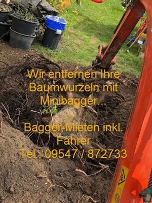 Minibagger Mieten nur inkl. Fahrer in Bamberg und der Umgebung Bild 2