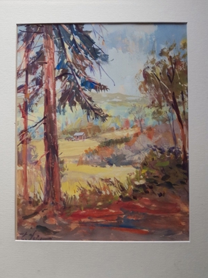 Qualitätsvolles Gemälde Kronberger Schule Gouache signiert Bild 4