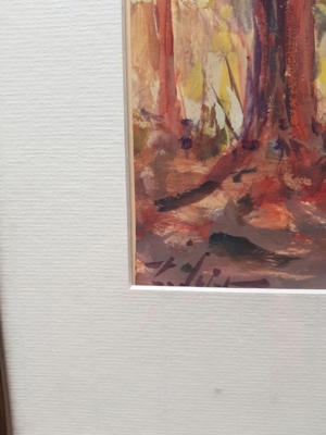 Qualitätsvolles Gemälde Kronberger Schule Gouache signiert Bild 3