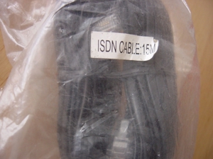15m ISDN Kabel P8C 4 adrig beschaltet in Schwarz auch für Systemtelefone Neu&OVP Bild 5