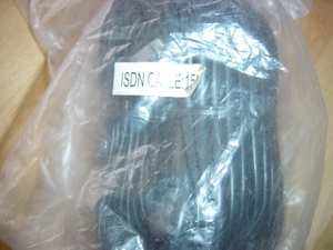 15m ISDN Kabel P8C 4 adrig beschaltet in Schwarz auch für Systemtelefone Neu&OVP Bild 2