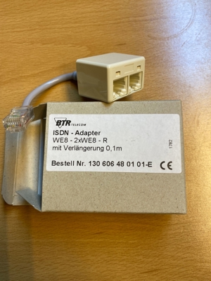 2 x ISDN-Adapter, RJ45, WE8(8), auf 2 x RJ45, WE8(8), neu