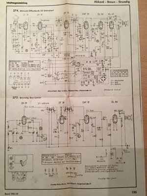 Schaltplan Akkord-Offenbach und Grundig Boy-Junior