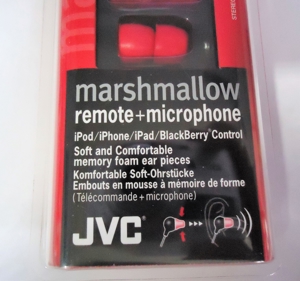 NEU - JVC HA-FR36-R - Marshmallow Remote + Microphone - iPod iPhone iPad NEU Bild 4