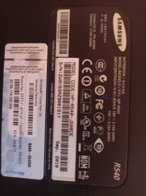 Laptop Samsung R540-JS08DE Bild 3