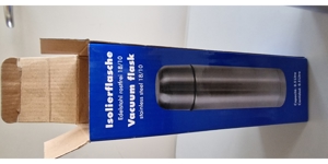 neuwertige unbenutze Isolierflasche, Edelstahl 0,5l Bild 2