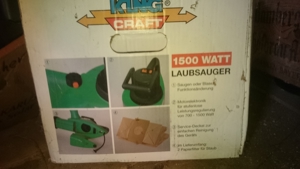 Laubsauger Kingcraft 1500 W OVP Bild 2
