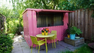 Weisser Mobiler Barcontainer Mit Vordach Perfekt für Verkauf Bild 4