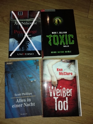Mark T.Sullivan-Toxic,Scott Phillips-Alles in einer Nacht -Ken McClure-Weisser Tod TB