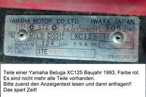 Ersatzteile Yamaha Beluga XC125 3TE Motorroller, nur Teile! Bild 1