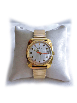 Goldene Edox Armbanduhr Bild 1