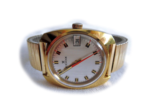 Goldene Edox Armbanduhr Bild 2