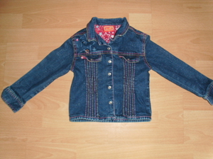 Jeansjacke von Outfit, blau mit Motiven, Gr. 110 Bild 1