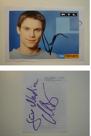 Original Autogramm von Ole Tillmann und Milos Vucovic