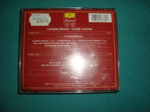 2xCD Box Carl Orff Carmina Burana Catulli Carmina Eugen Jochum DGG 4278782-2 stereo Bild 4