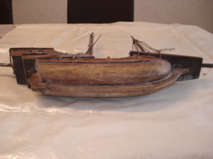 Antikes Holz Segelschiff restaurierungsbedürftig länge 50 Bild 3