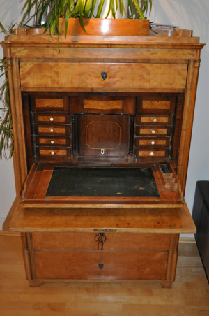 BIEDERMEIER SEKRETÄR BIRKE UM 1835 Bild 3