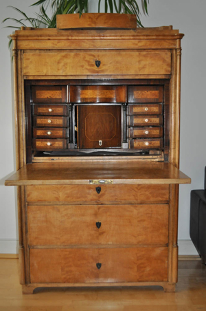 BIEDERMEIER SEKRETÄR BIRKE UM 1835 Bild 2