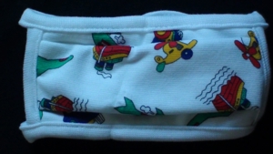 Kinder Stoffmaske von Bären - Flugzeuge Bild 3