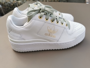 ADIDAS ORIGINALS Bold Forum Schuh Sneaker weiß gold grün Gr.38 2/3 Bild 1