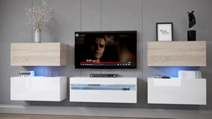 Möbel Wohnzimmer Wohnwand Anbauwand Schrankwand Wohnschrank Mediawand Patty E2 Bild 1