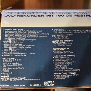DVD Recorder mit Festplatte, Tevion Bild 8