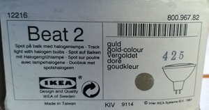 IKEA Halogenstrahler BEAT 2, 2-flammig, Messing Bild 6
