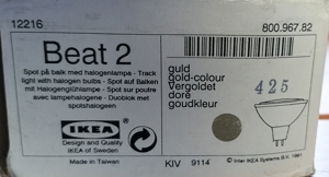 IKEA Halogenstrahler BEAT 2, 2-flammig, Messing Bild 5