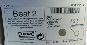 IKEA Halogenstrahler BEAT 2, 2-flammig, Messing Bild 4
