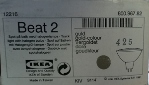 IKEA Halogenstrahler BEAT 2, 2-flammig, Messing Bild 7