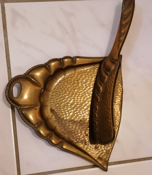 Original altes Tischkehrset aus Messing, Jugendstil Bild 3
