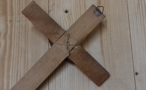 Antikes Kruzifix schlicht Holz 29,5 cm hoch Bild 4