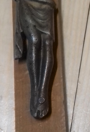 Antikes Kruzifix schlicht Holz 29,5 cm hoch Bild 5