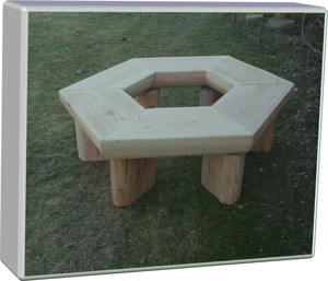 Baumbank. Gartenbank. Holzbank. Bild 5