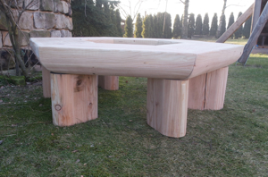 Baumbank. Gartenbank. Holzbank. Bild 2