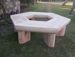 Baumbank. Gartenbank. Holzbank. Bild 3