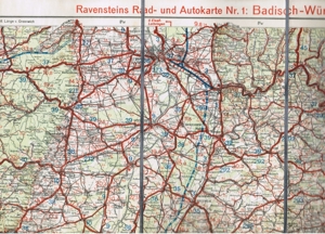 Ravensteins große Rad- und Autokarte Nr. 1, anno 1930 Bild 5