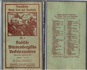 Ravensteins große Rad- und Autokarte Nr. 1, anno 1930 Bild 1