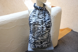 #Top m. Stehkragen, Gr. 38, #Chiffon, #Apart, #schwarz-weiß