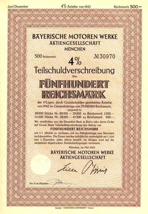 10 Historische Wertpapiere Dt. Reich Anleihen 1908-1942 Bild 3