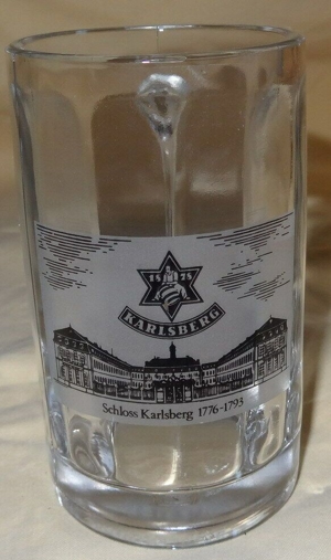 H Rastal Bierseidel Bierhumpen Karlsberg 0,2 L Motiv Karlsberger Schloss 1992 Andenkenglas Trinkkrug Bild 2