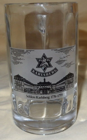 H Rastal Bierseidel Bierhumpen Karlsberg 0,2 L Motiv Karlsberger Schloss 1992 Andenkenglas Trinkkrug Bild 1